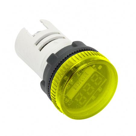 Светосигнальный указатель значения напряжения желтый LED d22мм 230В ED16-22VD (EKF) 