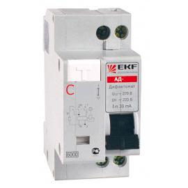 Дифференциальный автомат 50А/ 30мА 2P АД-32 C50 тип AC (EKF)