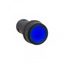 Кнопка синяя d22мм LED 220В 1з SW2C-10D (EKF)