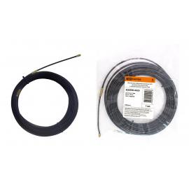 Нейлоновая кабельная протяжка НКП диаметр 4мм длина 25м с наконечниками (черная) TDM