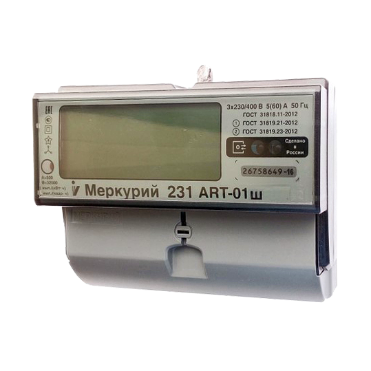 Электросчетчик Меркурий 231 ART-01 Ш 5(60)А/380В трехфазный, многотарифный