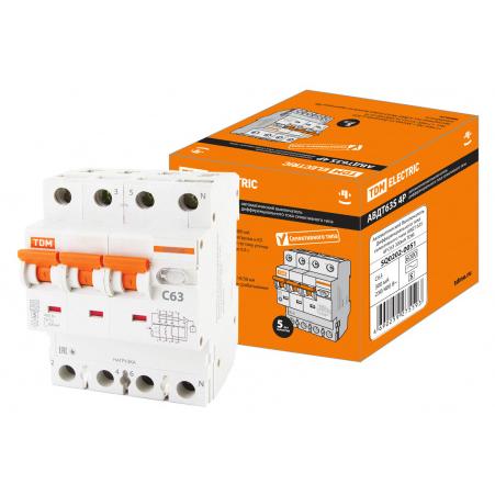 Автоматический Выключатель Дифференциального тока селективного типа АВДТ 63S 4P C63 300мА TDM