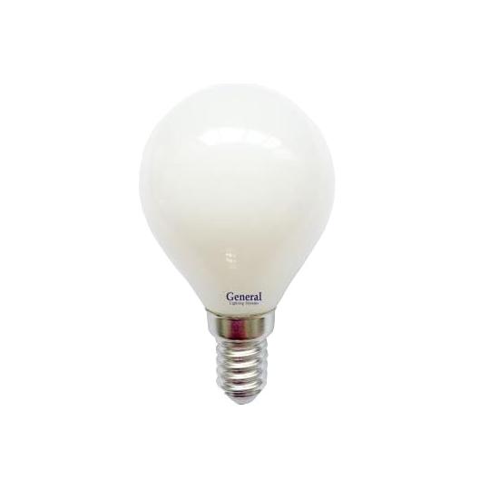 Лампа светодиодная Шар E14 6Вт 2700K 460лм GLDEN-G45S-M Матовый (GENERAL LIGHTING) (649959)