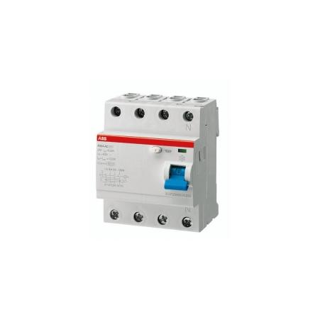 Выключатель дифференциальный (УЗО)  63А/100мА 4P F204 тип AC (ABB)