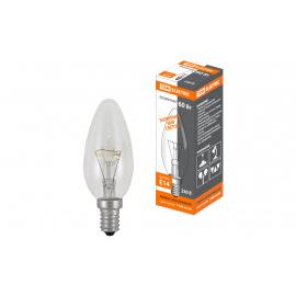 Лампа накаливания "Свеча прозрачная" 60 Вт-230 В-E14 TDM