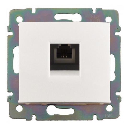 Розетка телефонная скр/уст RJ-11 белая  "Valena" (Legrand) 774438 РАСПРОДАЖА