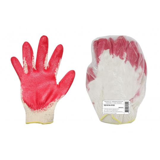 Перчатки х/б с одинарным латексным покрытием, трикотажные, 13, 1 пара, Народная