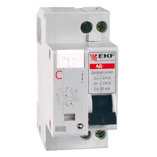 Дифференциальный автомат 40А/ 30мА 2P АД-32 C40 тип AC (EKF) 