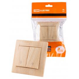 Выключатель на 2 направления 2 кл. 10А сосна "Лама" TDM