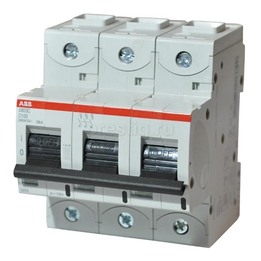  100А 3P S803 C100 25кА (ABB)