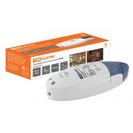 Трансформатор электронный диммируемый ТЭ-60 220В/12В 20-60Вт TDM