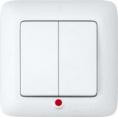 Выкл.2кл. с/пр. С56-039 (м) с индикат. БЕЛЫЙ цвет (96)