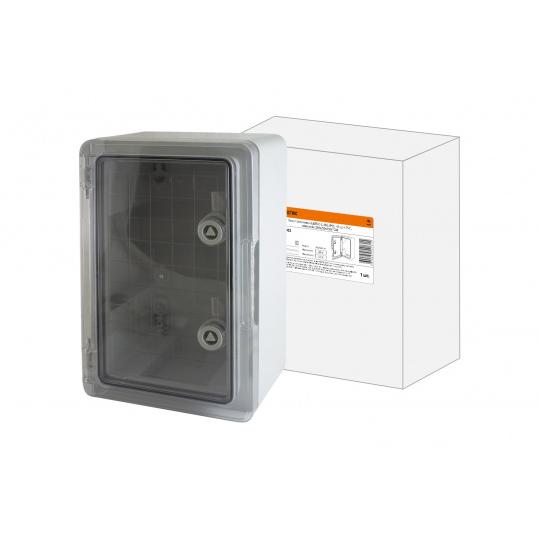 Бокс пластиковый ЩМП-0-2, прозр., крышка ABS, IP65, -45 до +75 С, навесной, (350x250x150) TDM