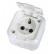 Розетка откр/уст 1-мест. с заземлением IP44 16А белая с крышкой РА16-214 (Беларусь) (55)