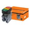 Кнопка двойная MPD2-11Y (зеленая/красная) (LED) в сборе d22мм/220В (I/O)  линза желтая TDM