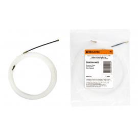 Нейлоновая кабельная протяжка НКП диаметр 3мм длина 10м с наконечниками (белая) TDM