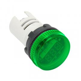 Светосигнальный указатель значения напряжения зеленый LED d22мм 230В ED16-22VD (EKF)