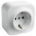 Розетка откр/уст 1-мест. с заземлением 16А белая "Quteo" (Legrand) 782211