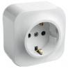 Розетка откр/уст 1-мест. с заземлением 16А белая "Quteo" (Legrand) 782211