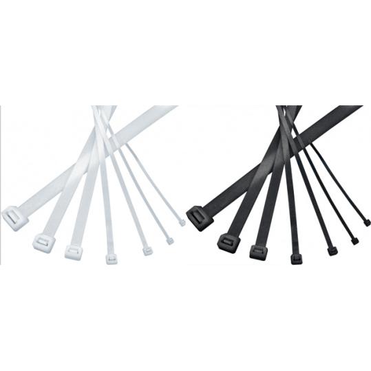 Хомут белый 3,0х200 мм нейлон (100 шт/уп) (КВТ)