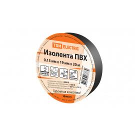 Изолента ПВХ 0,15х19мм Черная 20м TDM