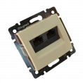 Розетка компьютерная скр/уст двойная RJ-45 UTP CAT5E 300MHz слоновая кость "Valena" (Legrand) 774344