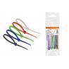 Хомуты 2,5х150 цветные набор  5 цветов (черный, белый, красный, синий, зеленый) (25 штук) TDM