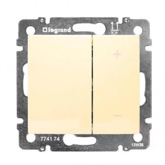 Светорегулятор скр/уст кнопочный IP20 60-400Вт слоновая кость "Valena" (Legrand) 774162