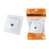 Розетка компьютерная RJ45  белая "Лама" TDM