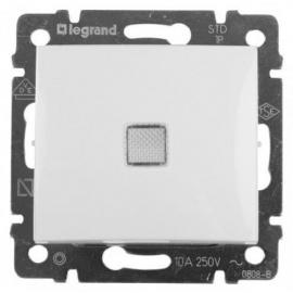 Выключатель скр/уст 1-кл. с подсветкой IP20 10А белый "Valena" (Legrand) 774410
