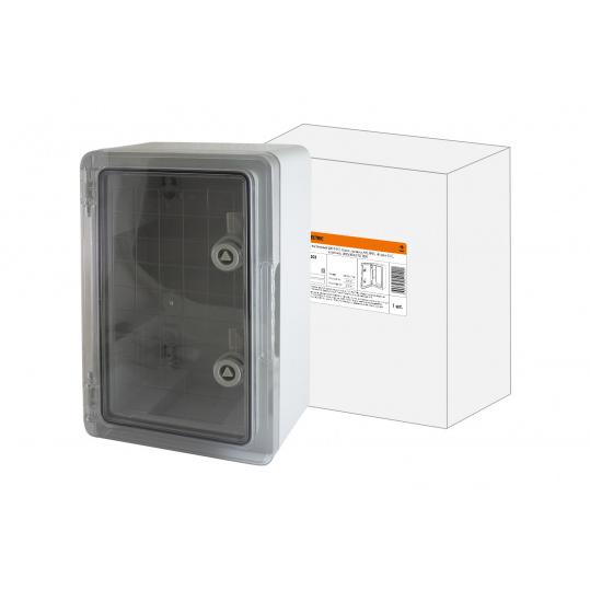 Бокс пластиковый ЩМП-0-3, прозр., крышка ABS, IP65, -45 до +75 С, навесной, (400x300x170) TDM