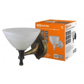 Светильник НББ 21-60-1731 УХЛ4 (черный под золото, плафон конус алебастр) TDM