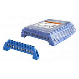 Шина "N" нулевая в изоляторе 6х9мм 10 групп никелированная TDM