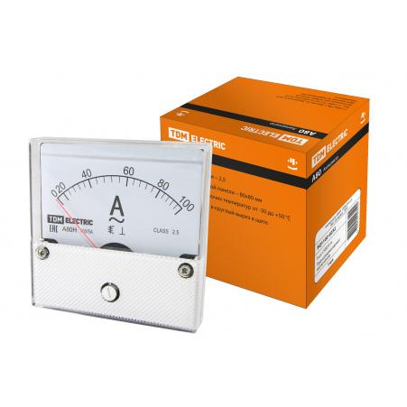 Амперметр А80Н  100А/5А-2,5, (без поверки), TDM