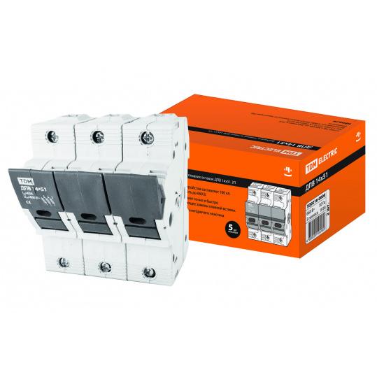 Держатель плавких вставок ДПВ 14х51 2П TDM