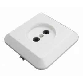 Розетка скр/уст 1-мест. без заземления IP20 10А белая РС10-204 (РС10-304) (Беларусь)