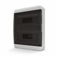 Бокс встраиваемый IP41 24 мод. BVK 40-24-1 (прозрачная черная дверь) (TEKFOR)