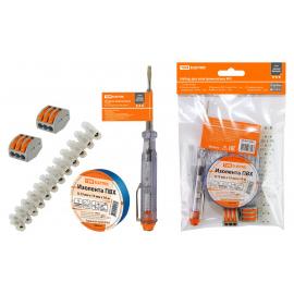 Набор для электромонтажа НЭМ-3, индикатор, изолента 15х10м, ЗВИ 5мм2, СК413х2, ЭкспертЭлектрик, TDM