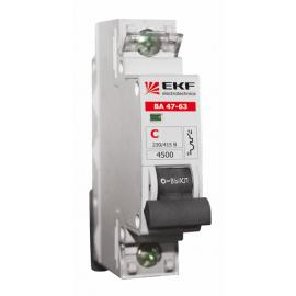   63А 1P ВА47-63 C63 4,5кА (EKF) 