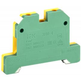 Зажим наборный ЗНИ-4PEN 4мм2 (JXB-земля) IEK