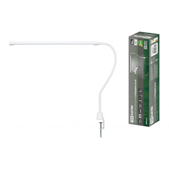 Светильник светодиодный струбцина СН-40, гибкий, сенсор-диммер, 220 В, 10Вт, 5000 К, белый, TDM