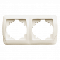 Рамка 2-мест. горизонтальная белая "Мадрид" (EKF)