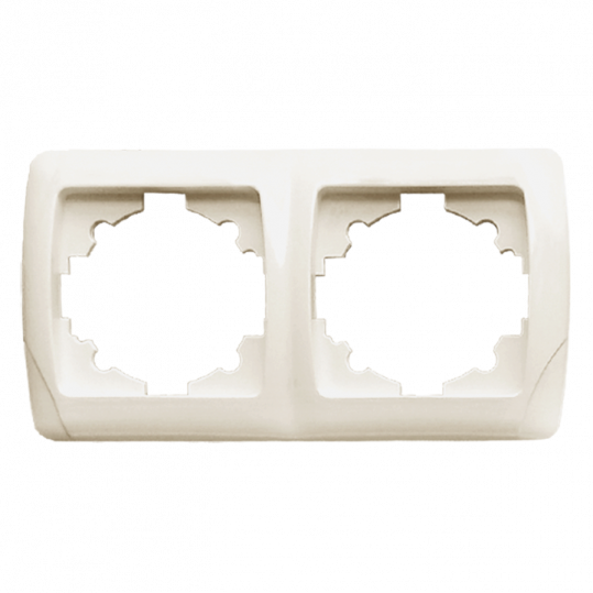 Рамка 2-мест. горизонтальная белая "Мадрид" (EKF)