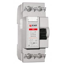 Выключатель дифференциальный (УЗО)  16А/ 30мА 2P тип AC (EKF) 