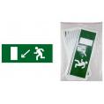 Знак "Направление к эвакуационному выходу налево вниз" 350х124мм для ССА TDM