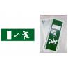 Знак "Направление к эвакуационному выходу налево вниз" 350х124мм для ССА TDM