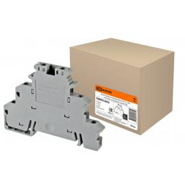 Зажим наборный трехуровневый ЗНТ 2,5-3PV серый TDM