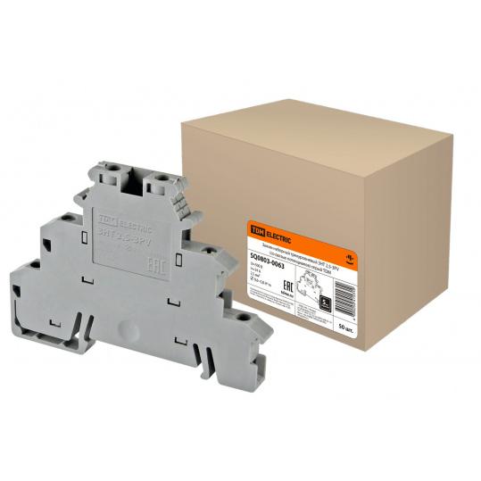 Зажим наборный трехуровневый ЗНТ 2,5-3PV серый TDM