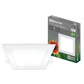 Светильник ультратонкий встраиваемый светодиодный "Даунлайт" квадрат СВО (белый) 18 Вт 6500К TDM