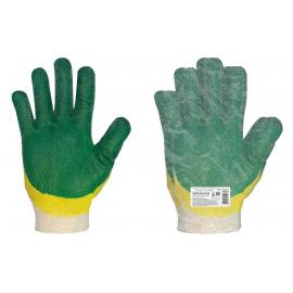 Перчатки х/б с двойным латексным покрытием, трикотажные, 13, 1 пара, Народная